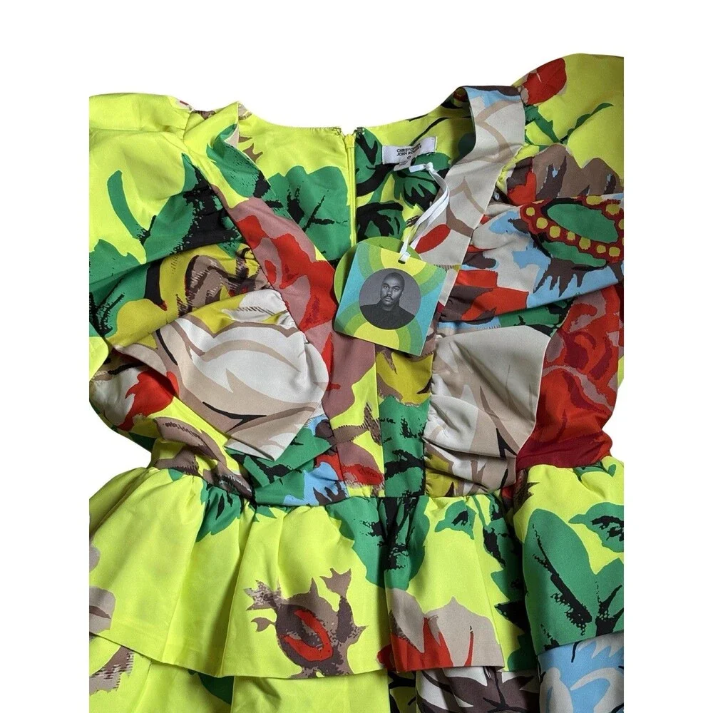 NWT Christopher John Rogers for Target Dress – Long Sleeve Yellow Women’s 12 - Picture 4 of 5